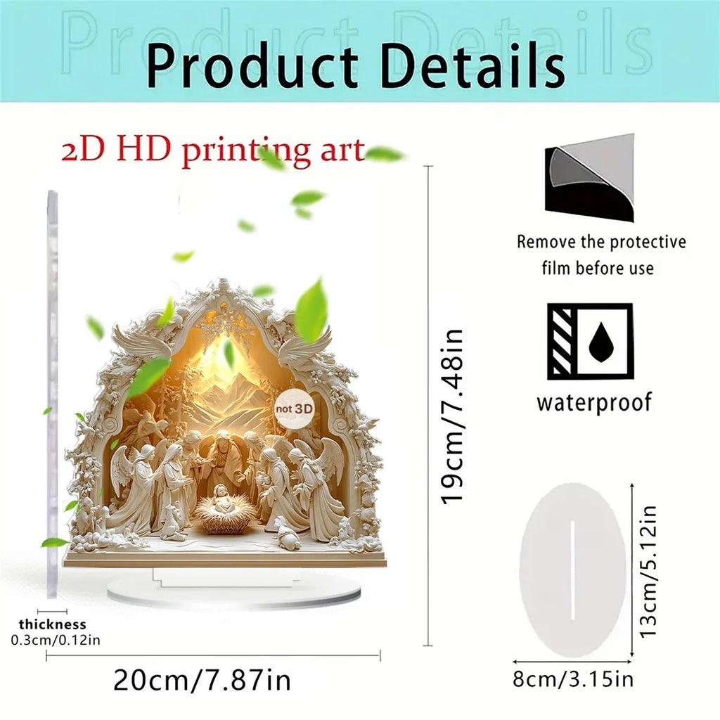 Nativité et Vierge Marie – décor illustré en acrylique 2D – visuel fournisseur 9