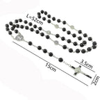 Collier chapelet style perles nacrées – croix