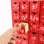 Calendrier de l’Avent en bois lumineux – 24 tiroirs – détail 4