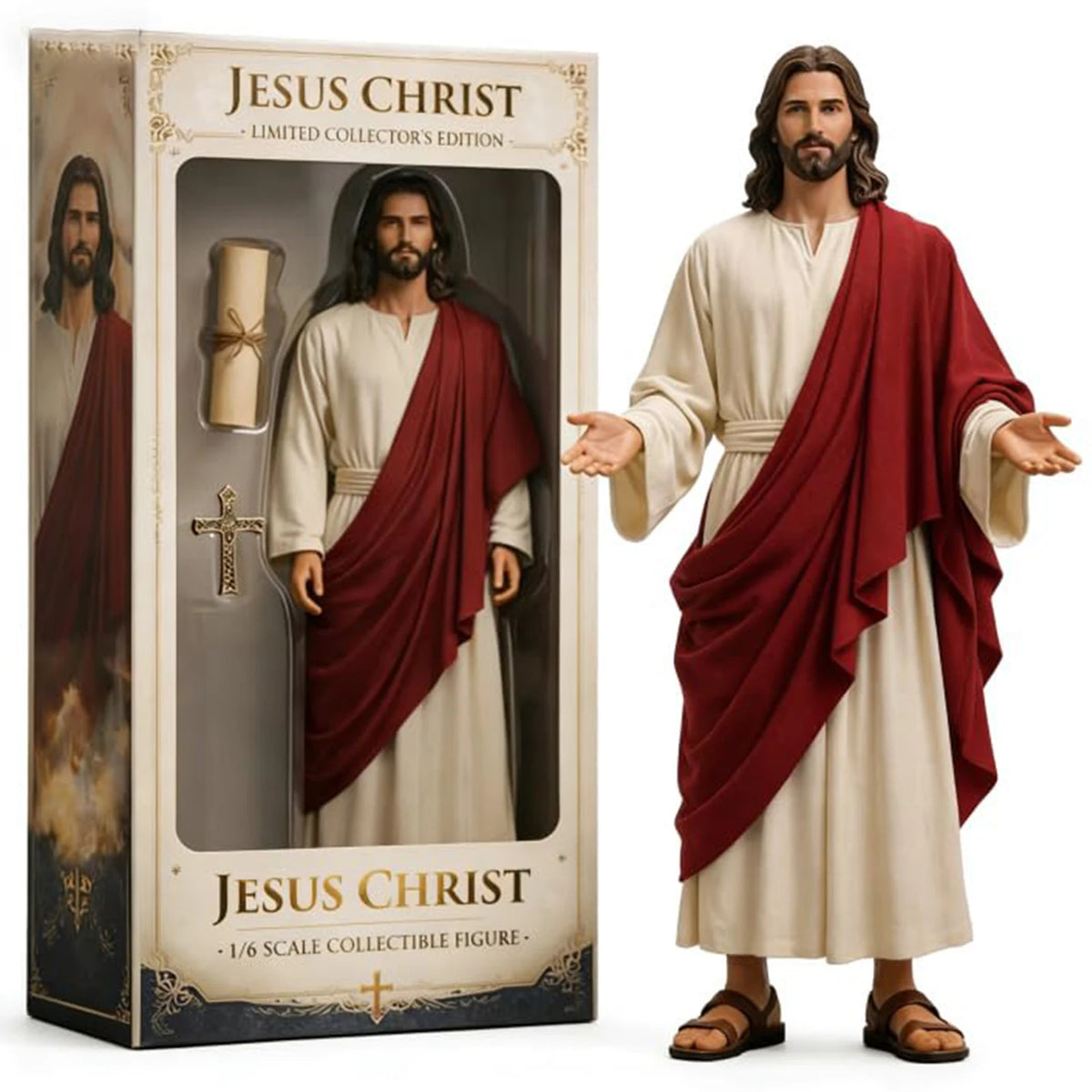 Décoration Jésus aux bras ouverts – résine, modèle plat – visuel fournisseur 6