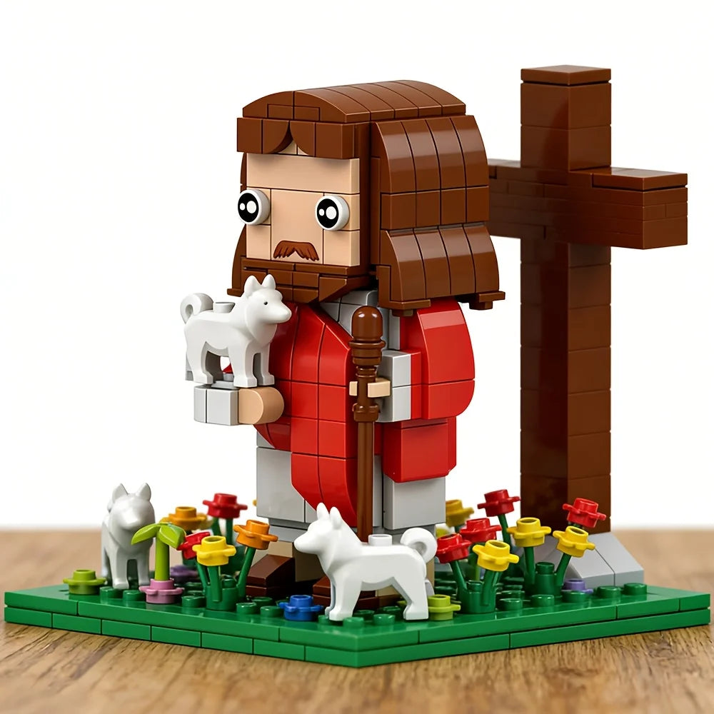Jésus Bon Pasteur – figurine en briques à assembler – visuel fournisseur 4