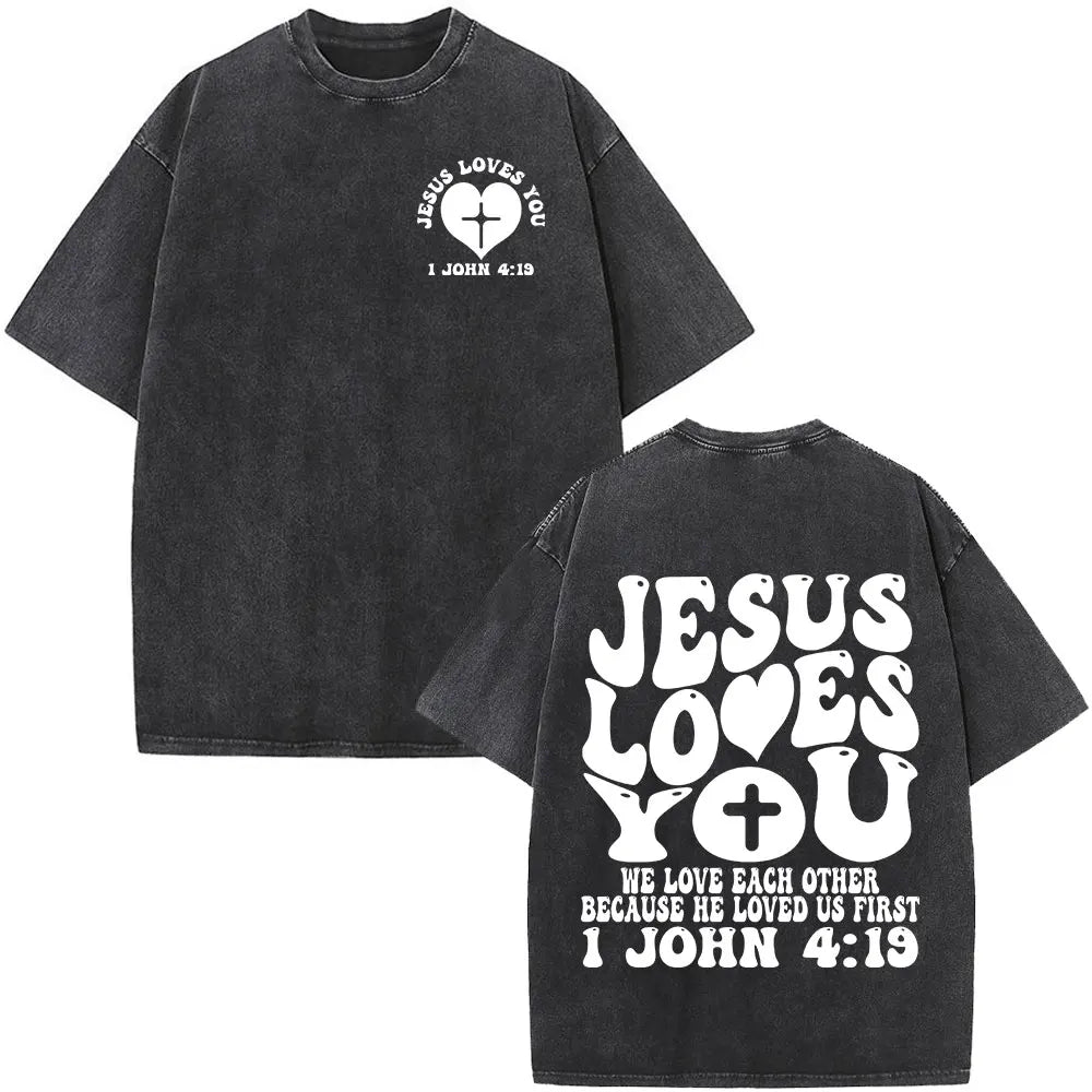 T-shirt chrétien unisexe Stella Christi – Col rond