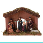 Petite crèche de Noël avec étable – scène de Nativité – visuel fournisseur 2