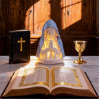 Vierge Marie lumineuse – décor de prière, 18 cm – vue du produit