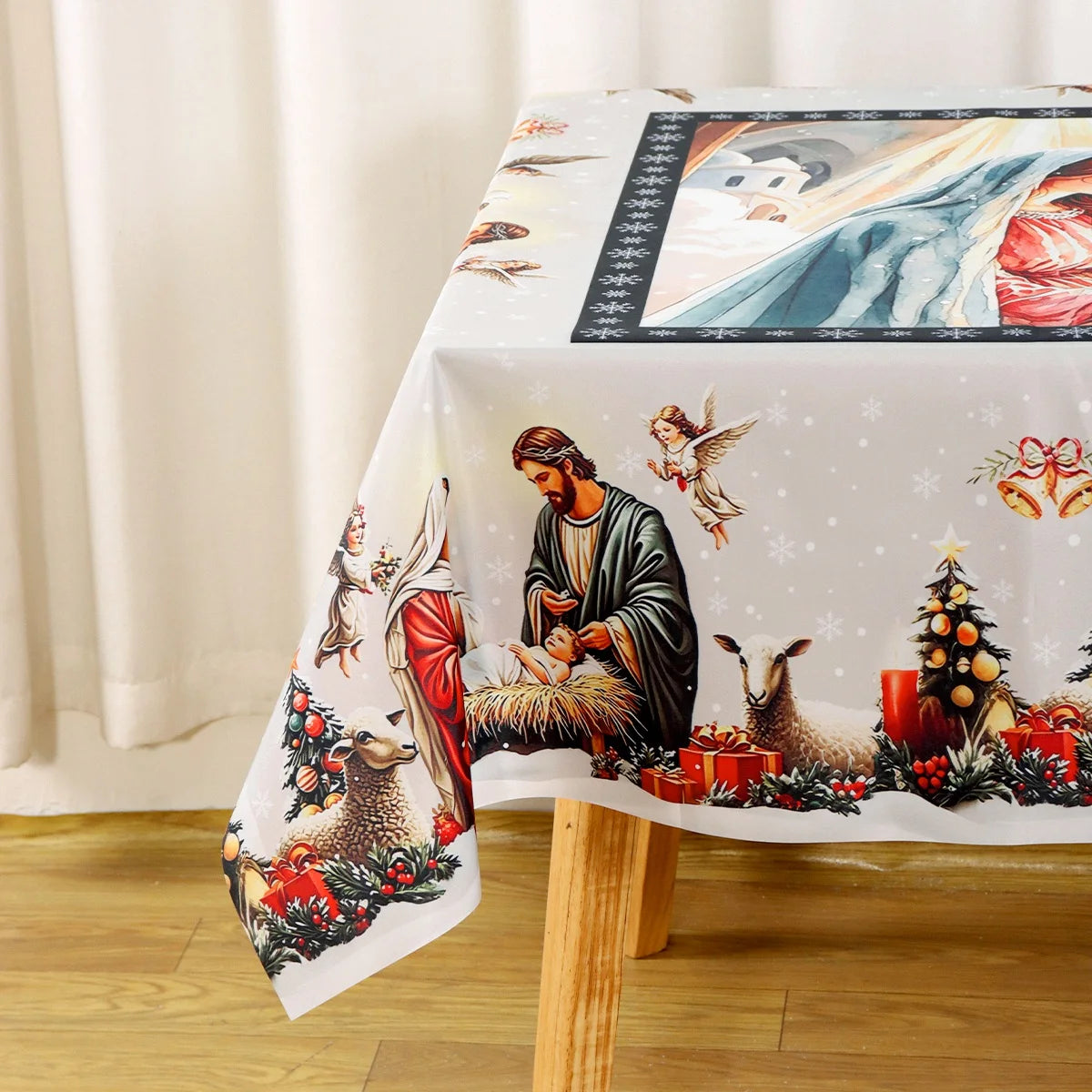 Nappe de Noël vintage – motifs de sapins – visuel fournisseur 6