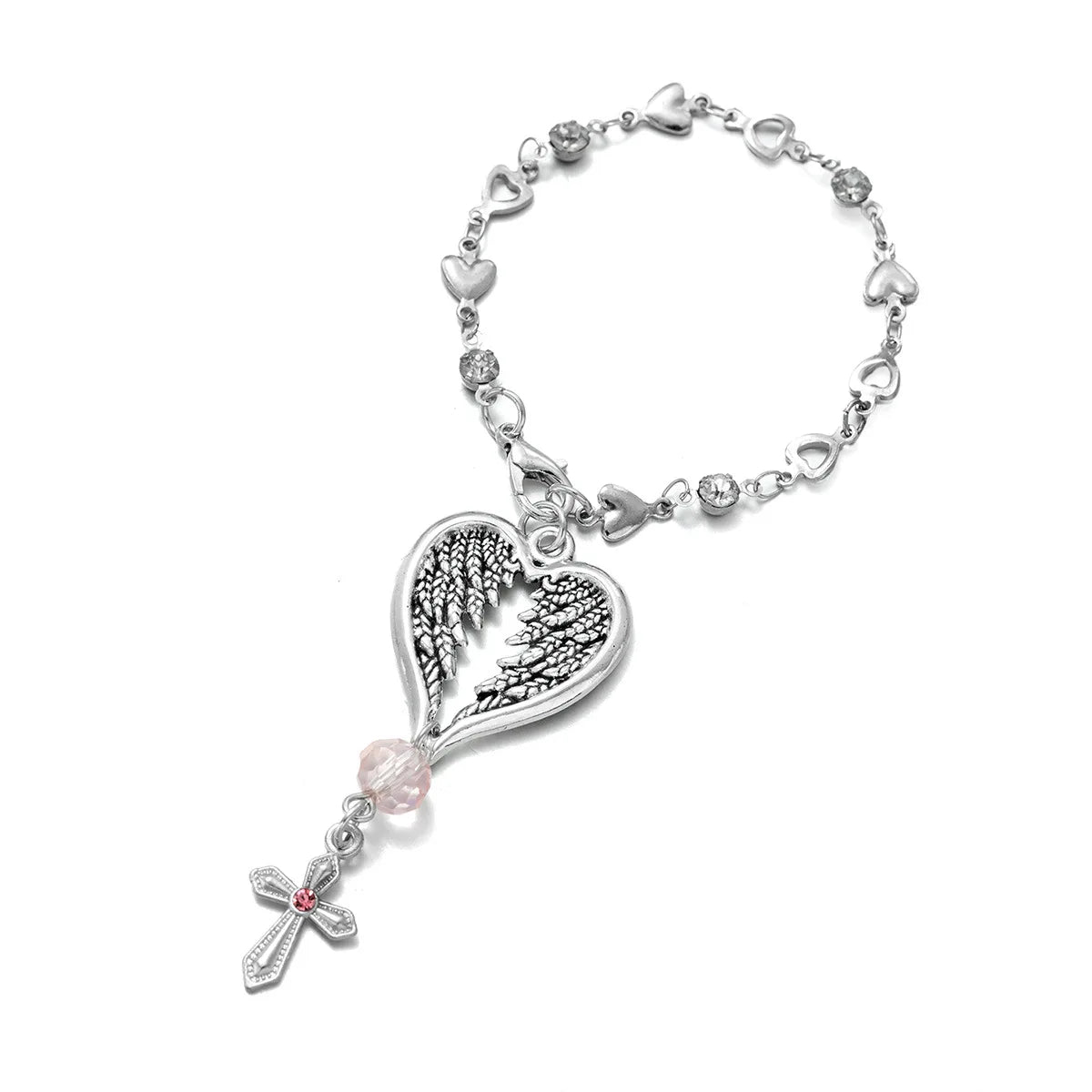 Pendentif voiture Saint-Benoît et croix – perles
