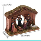Petite crèche de Noël avec étable – scène de Nativité – visuel fournisseur 6