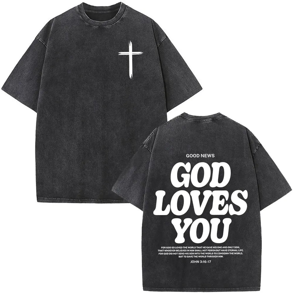 T-shirt chrétien unisexe Stella Christi – Col rond