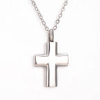 Pendentif croix souvenir – acier inoxydable