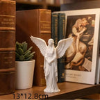 Ange en prière – figurine blanche et dorée imprimée en 3D
