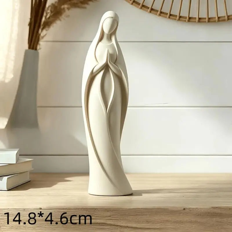 Ange en prière – figurine blanche et dorée imprimée en 3D