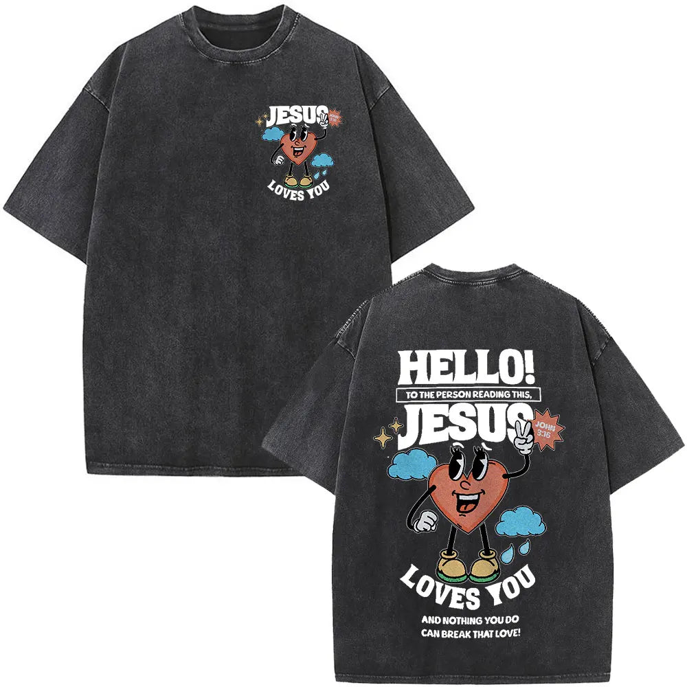 T-shirt chrétien unisexe Stella Christi – Col rond