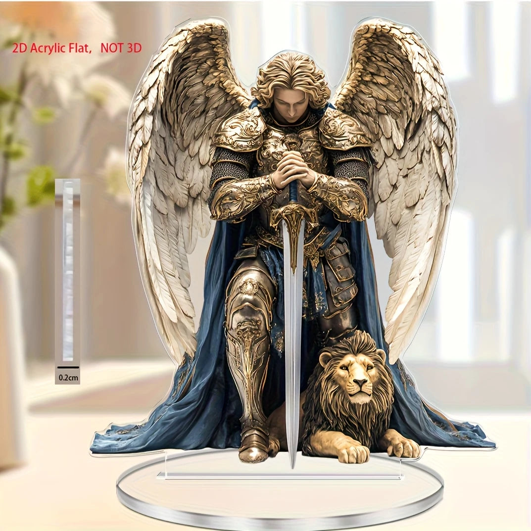 Saint Michel Archange – décor plat en acrylique sur socle – visuel fournisseur 2
