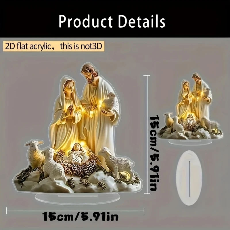 Nativité et Vierge Marie – décor illustré en acrylique 2D – visuel fournisseur 8