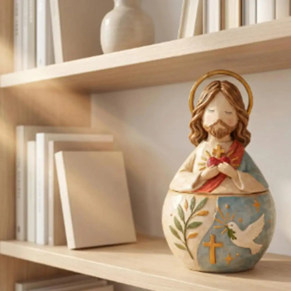 Boîte à bijoux chrétienne – Vierge Marie et Jésus en prière