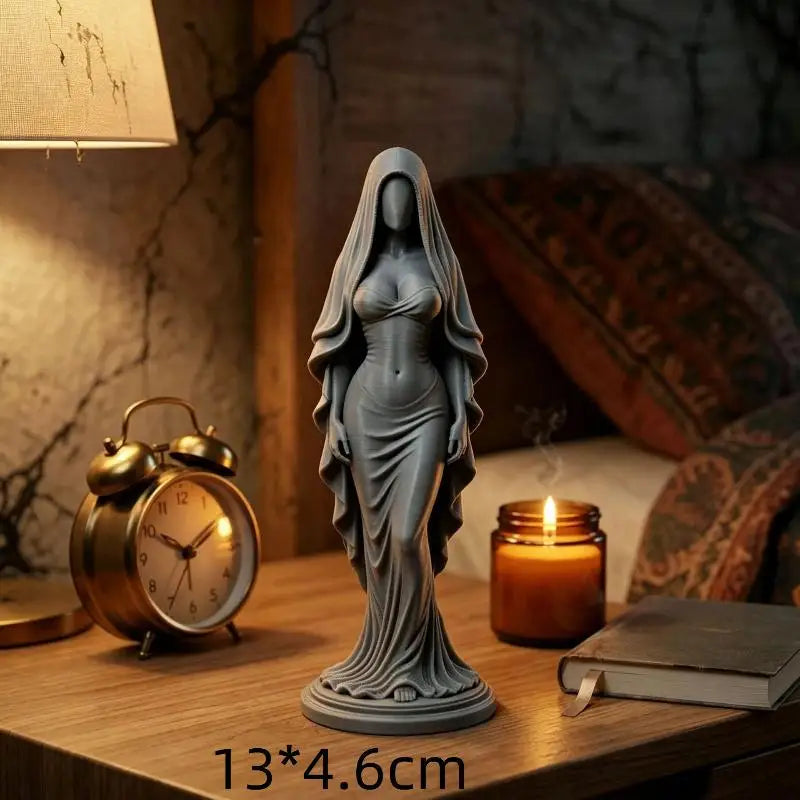 Ange en prière – figurine blanche et dorée imprimée en 3D