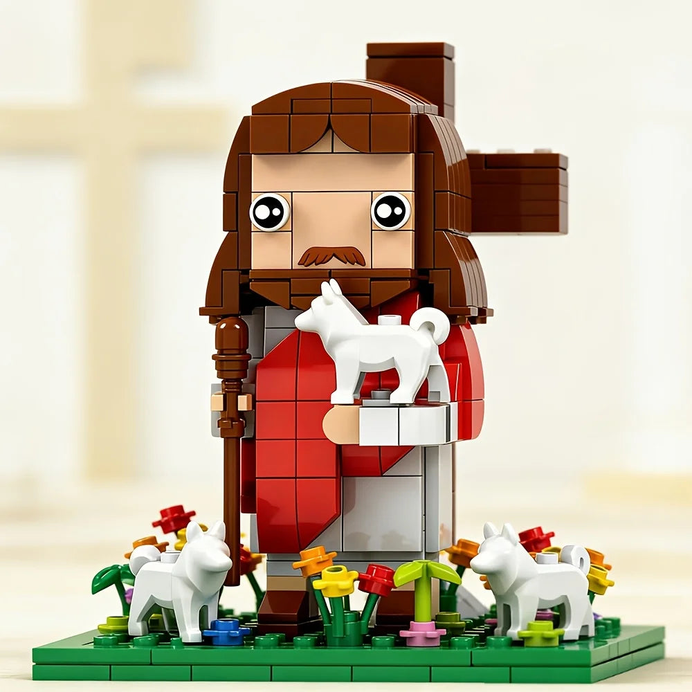 Jésus Bon Pasteur – figurine en briques à assembler – visuel fournisseur 5