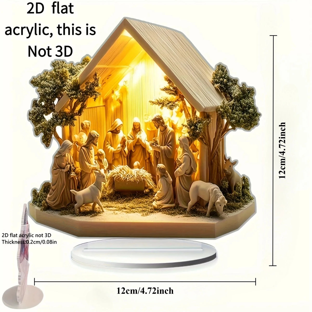 Nativité et Vierge Marie – décor illustré en acrylique 2D – visuel fournisseur 10