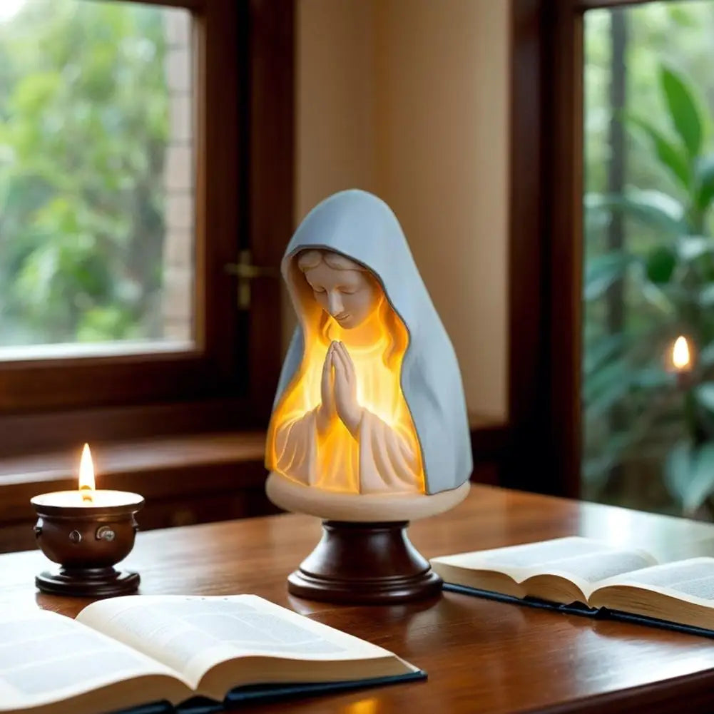 Vierge Marie lumineuse – décor de prière, 13 cm – visuel fournisseur 3