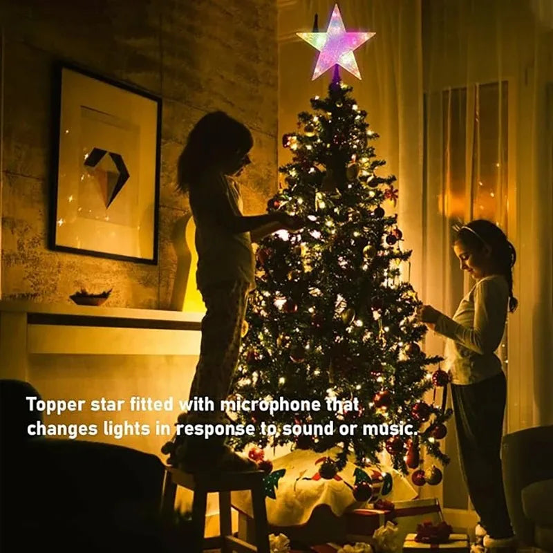 Étoiles et lunes lumineuses LED – modèles de Noël – détail 5