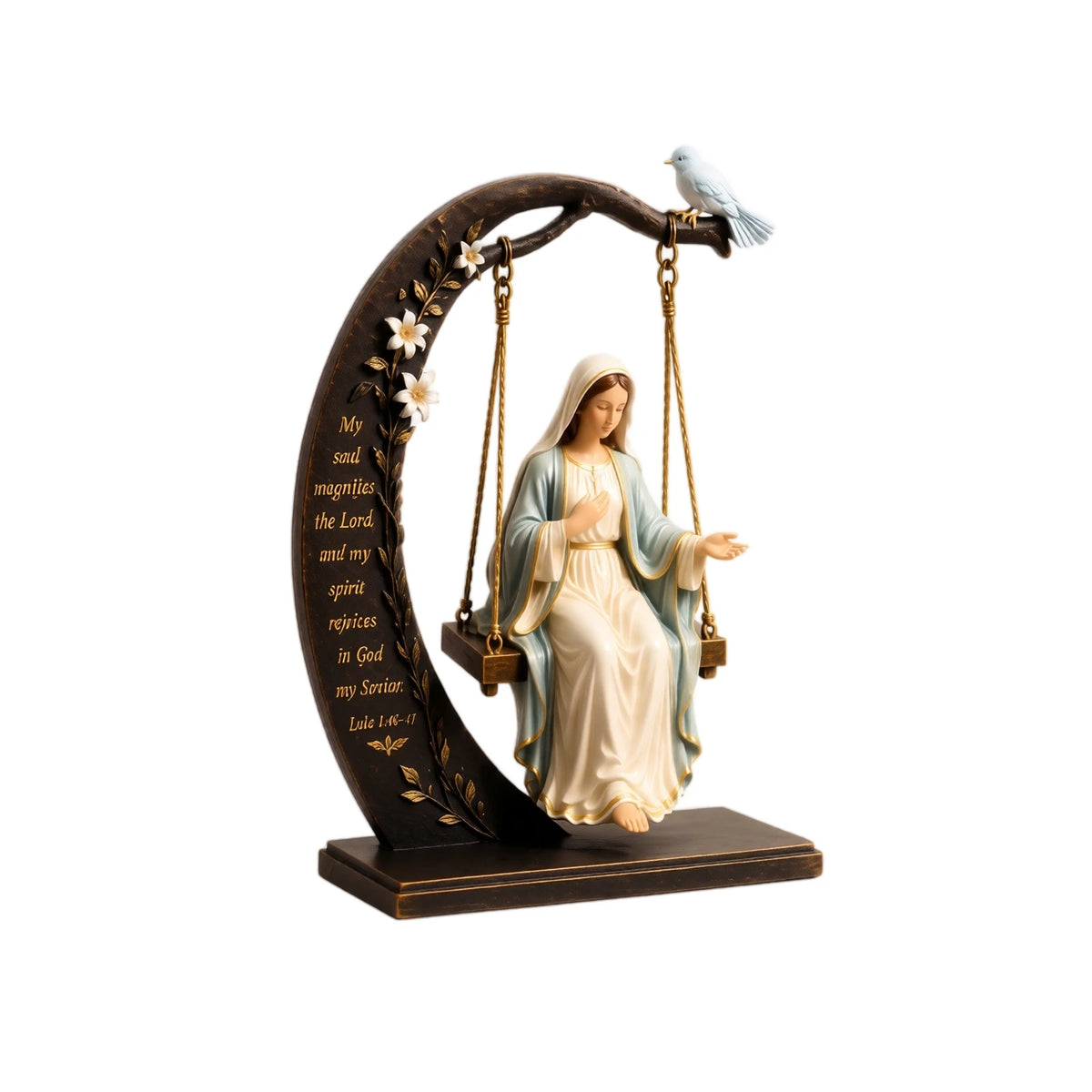 Vierge Marie au Magnificat – décor en bois à poser – visuel fournisseur 2