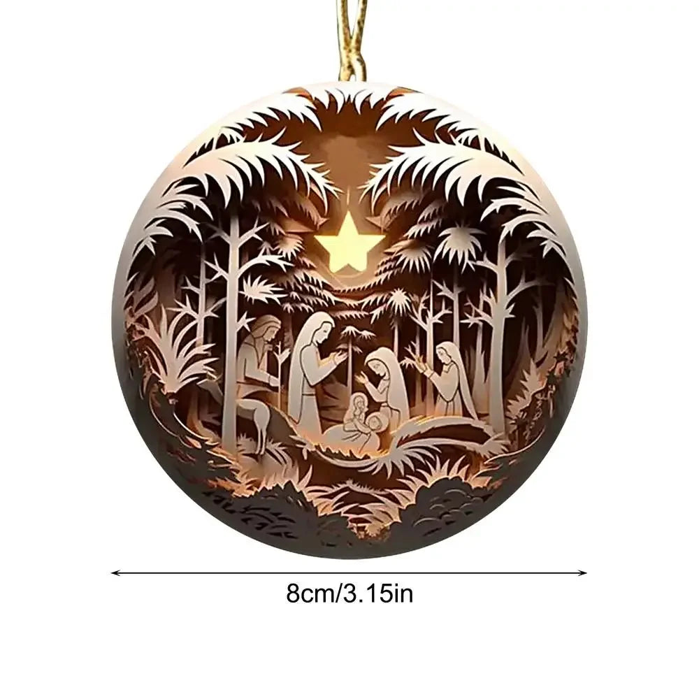 Décoration de Noël chrétienne : suspension Nativité en acrylique imprimé – visuel fournisseur 14