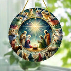 Médaillon mural Jésus et ses disciples – bois, 20 cm – visuel fournisseur 2