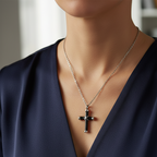 Collier Croix Chrétienne en Acier