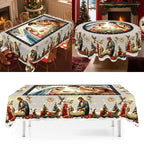 Nappe de Noël vintage – motifs de sapins – vue du produit