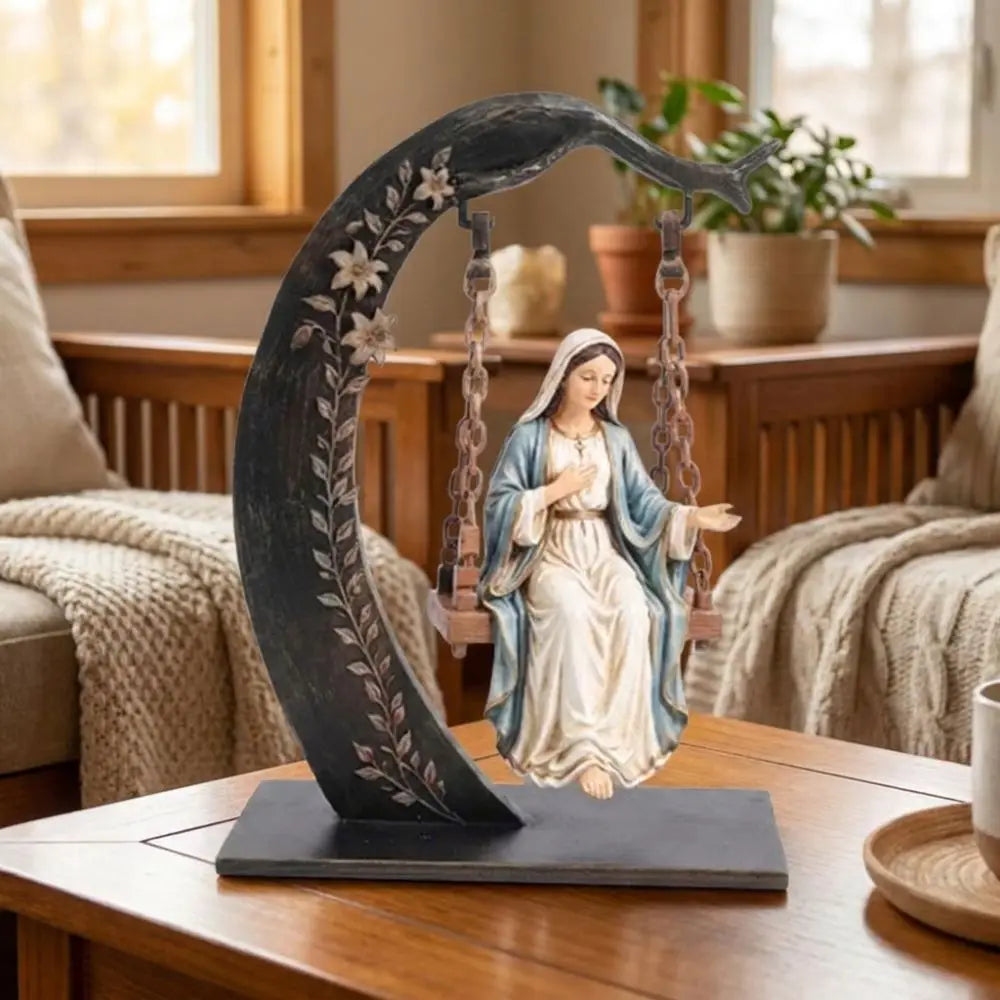Jésus à la balançoire – décoration en bois, 2 tailles