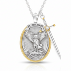 Pendentif Saint Michel Archange – Protection Divine & Victoire Spirituelle | Stella Christi