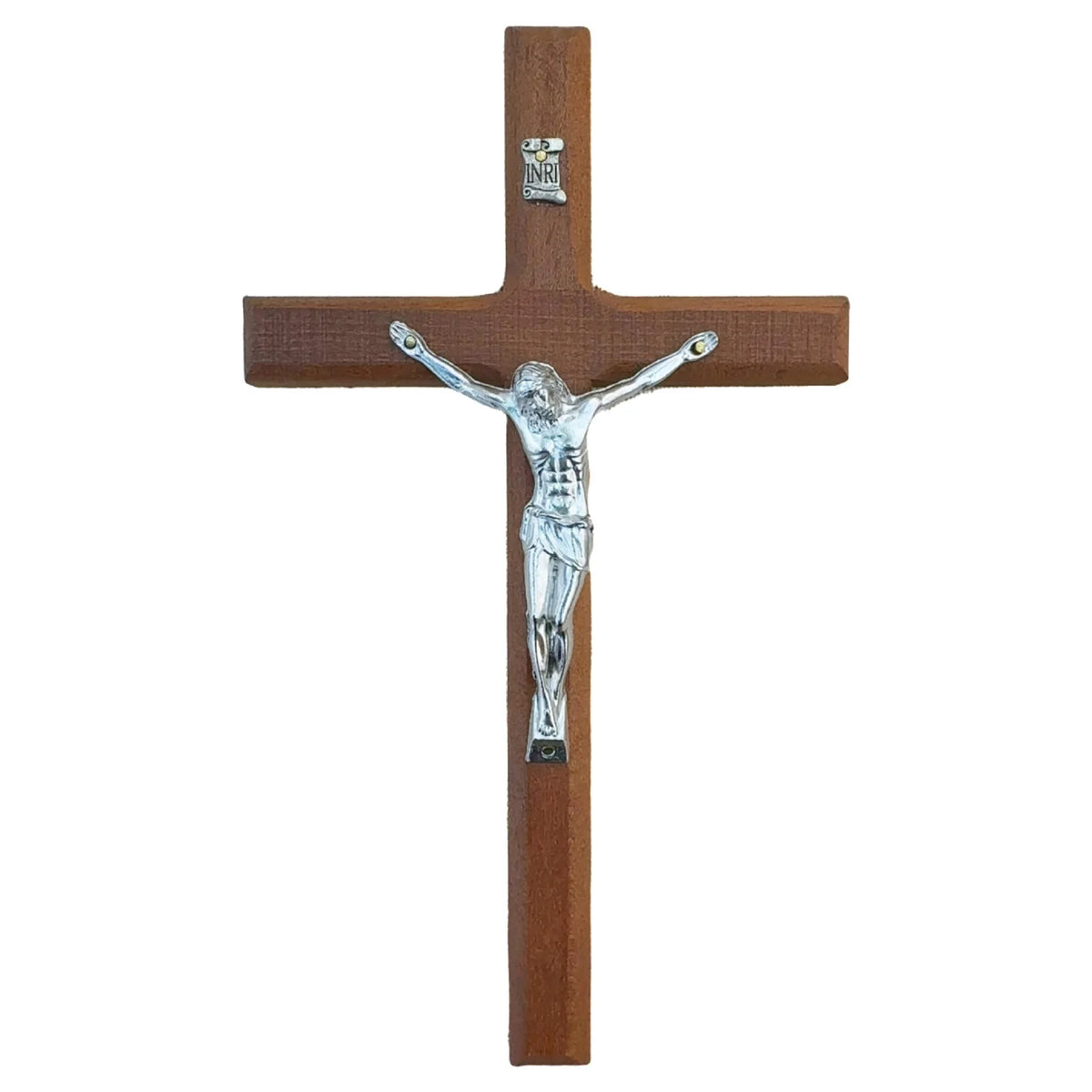 Croix catholique murale en bois – 19,8 cm