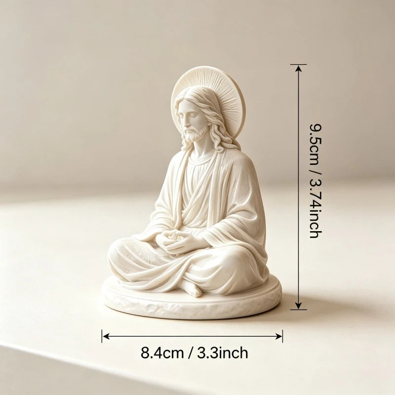 Jésus assis en méditation – figurine blanche imprimée en 3D – visuel fournisseur 6