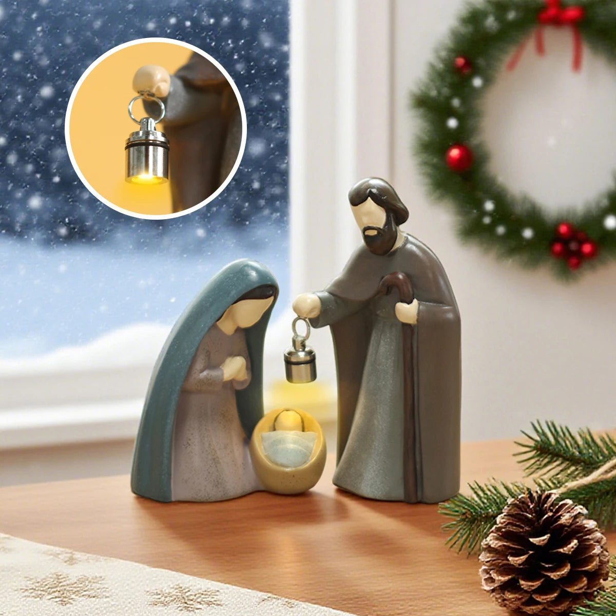Lanternes de la Nativité – lot de 2 décorations – visuel fournisseur 3