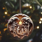 Décoration de Noël chrétienne : suspension Nativité en acrylique imprimé – visuel fournisseur 11