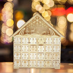 Calendrier de l’Avent en bois lumineux – 24 tiroirs – détail 6