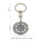 Porte-clés médaille de Saint-Benoît double face – 3 finitions