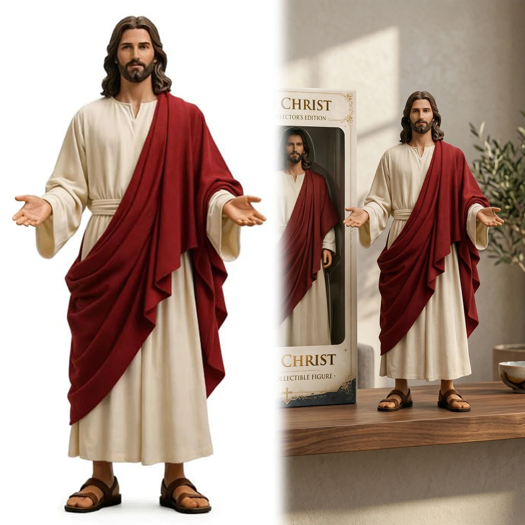 Décoration Jésus aux bras ouverts – résine, modèle plat – vue du produit