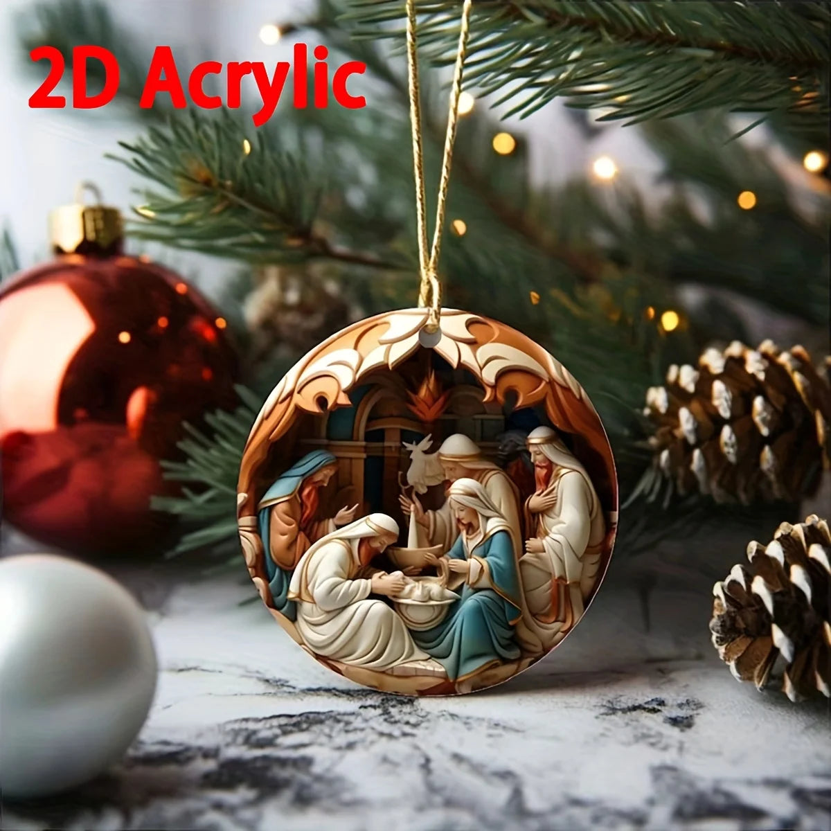 Suspensions de la Nativité – lot de 6 ou 12 décors plats – visuel fournisseur 2