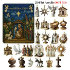 Calendrier de l’Avent Nativité – 24 suspensions en acrylique – vue principale