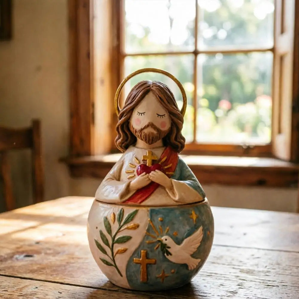 Boîte à bijoux chrétienne – Vierge Marie et Jésus en prière