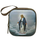 Boîte métallique pour chapelet – Vierge Marie, 7 cm