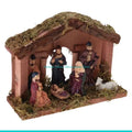 Petite crèche de Noël avec étable – scène de Nativité – vue du produit