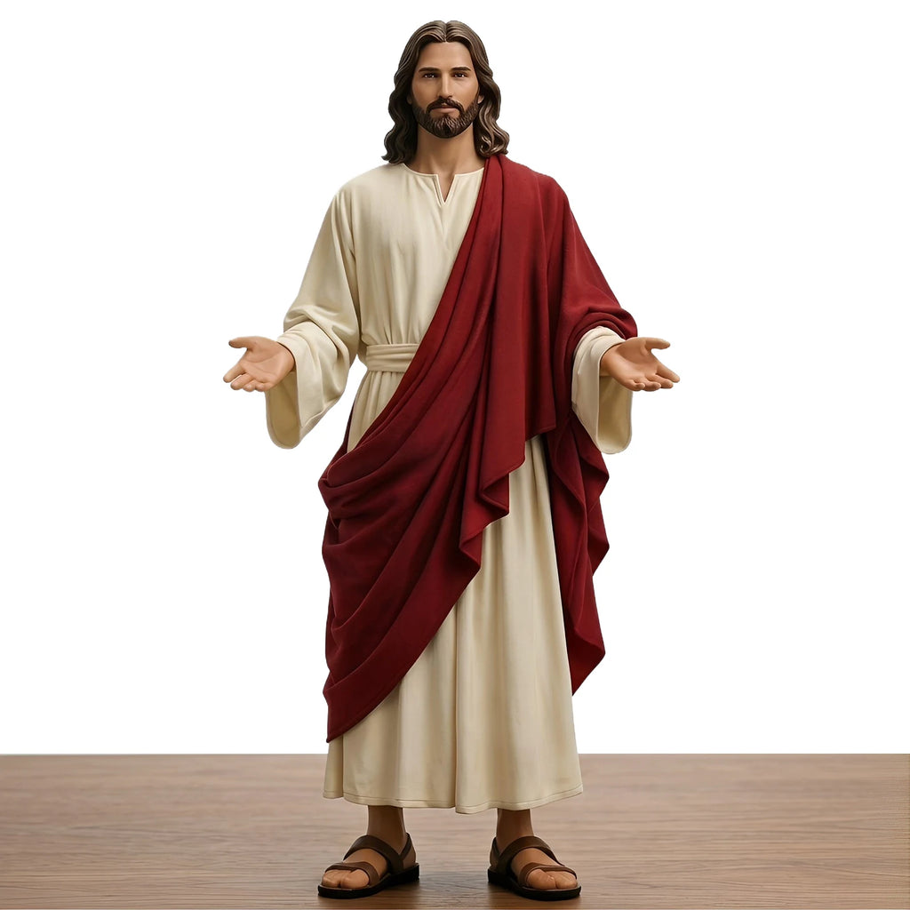 Décoration Jésus aux bras ouverts – résine, modèle plat – visuel fournisseur 2