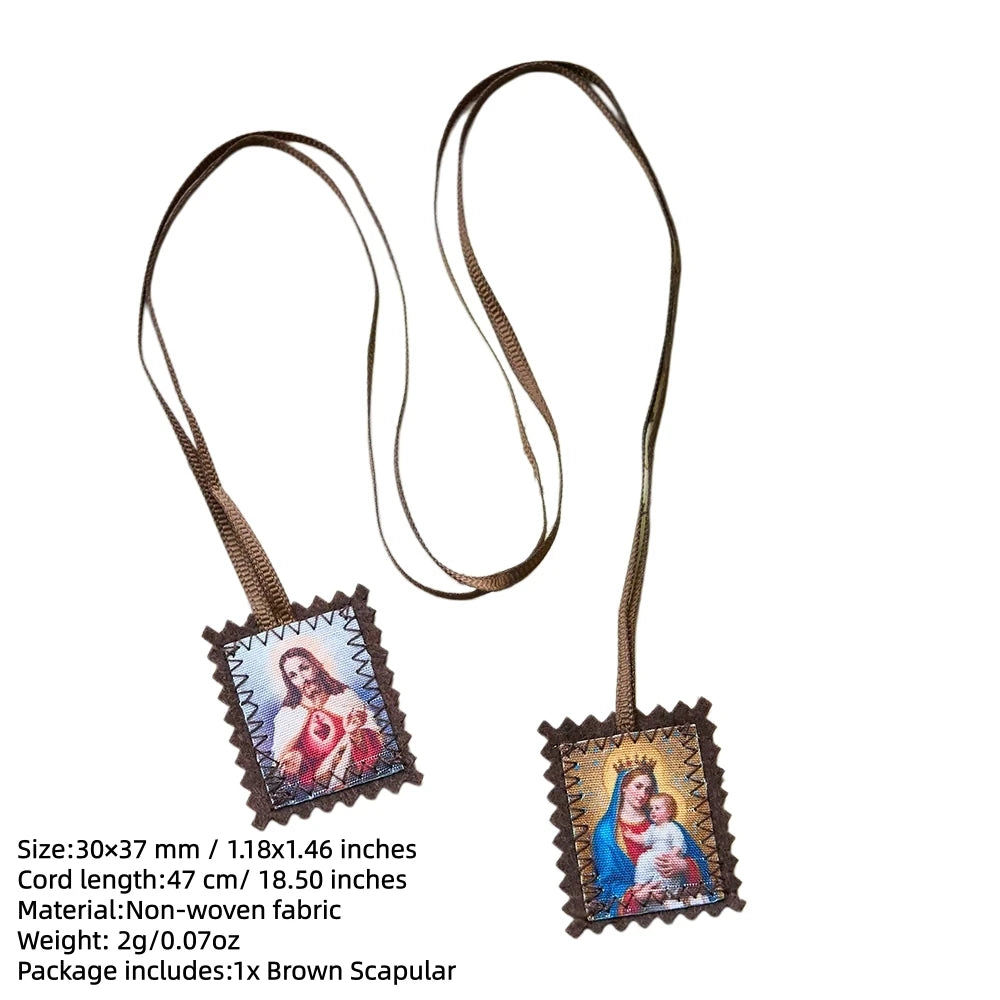 Scapulaire Notre-Dame du Mont-Carmel – marron ou blanc