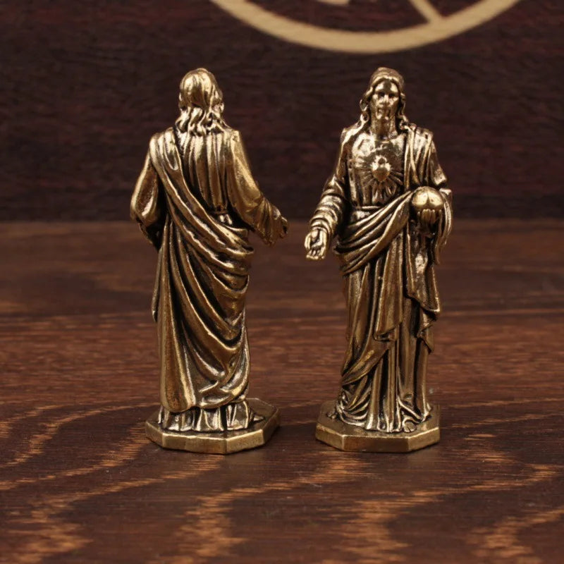 Statuette de Jésus style rétro – finition bronze