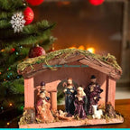 Petite crèche de Noël avec étable – scène de Nativité – visuel fournisseur 5
