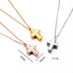 Pendentif croix souvenir – acier inoxydable