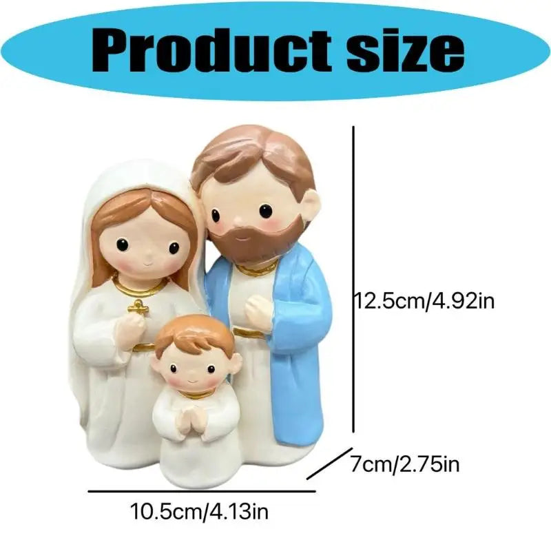 Sainte Famille miniature en résine – crèche de Noël – visuel fournisseur 6