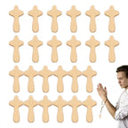 Croix de prière en bois – unité ou lot de 24